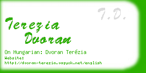terezia dvoran business card